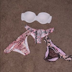 VictoriaSecret bikini w/ multiple matching bottoms